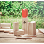 Branded Pinewood outdoor throwing game