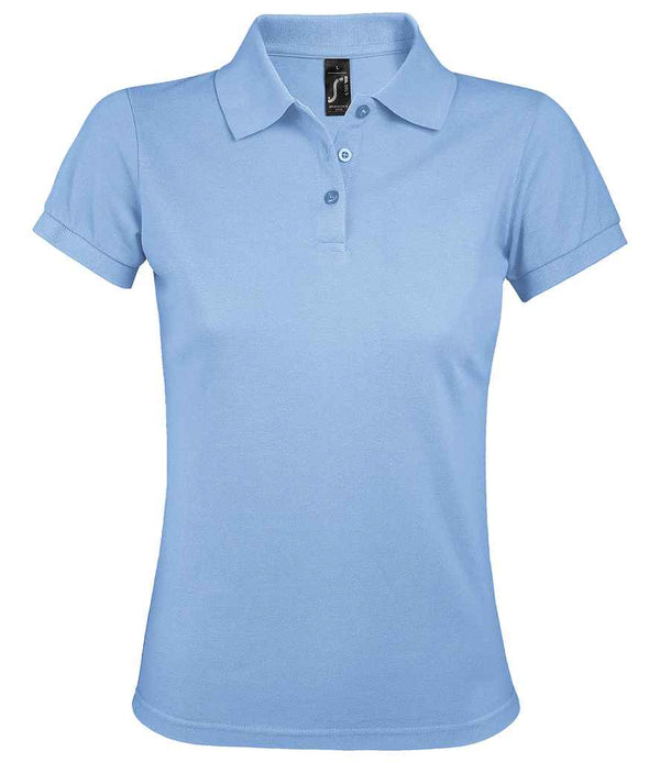 SOL'S Ladies Prime Poly/Cotton Piqué Polo Shirt Sky Blue