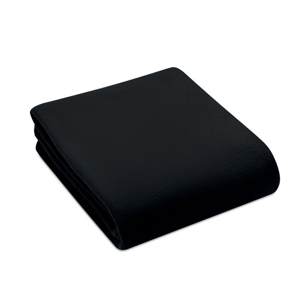 RPET fleece travel blanket Black