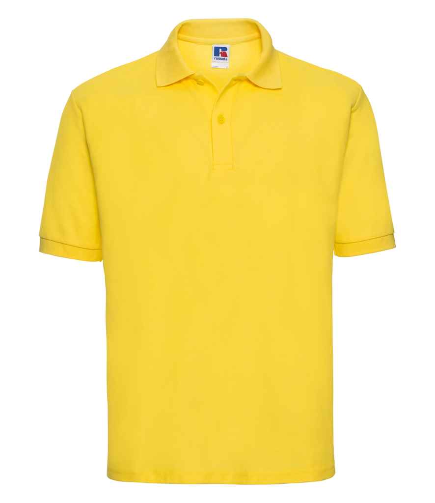Russell Poly/Cotton Piqué Polo Shirt Yellow