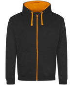 AWDis Varsity Zoodie Jet Black/Orange Crush