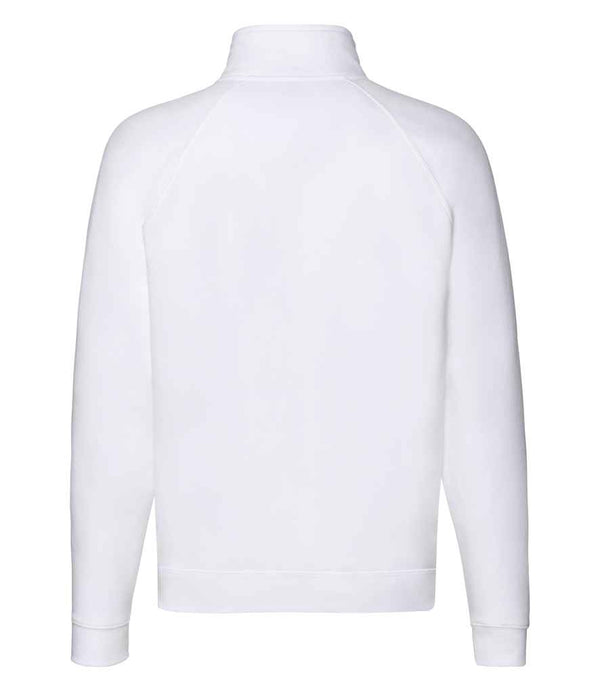 Fruit of the Loom Premium Zip Neck Sweatshirt White