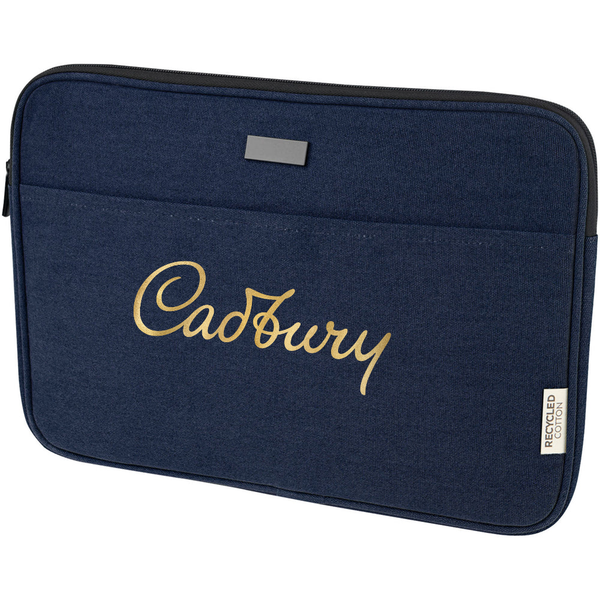 Branded Joey 14" GRS recycled canvas laptop sleeve 2L