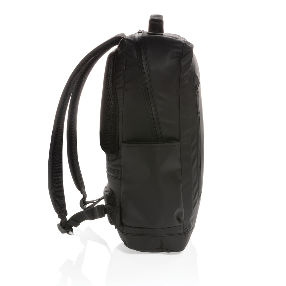 Branded Fashion black 15.6" laptop backpack PVC free