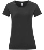 Fruit of the Loom Ladies Iconic 150 T-Shirt Black