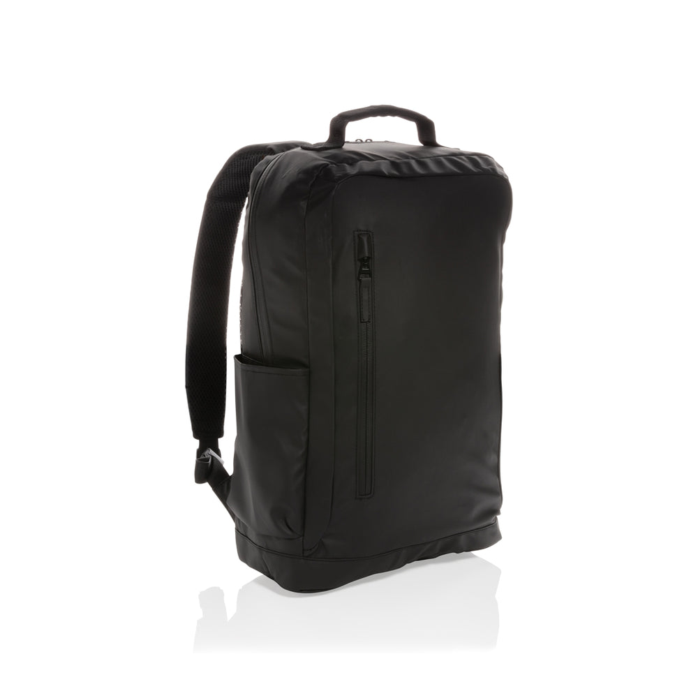 Branded Fashion black 15.6" laptop backpack PVC free