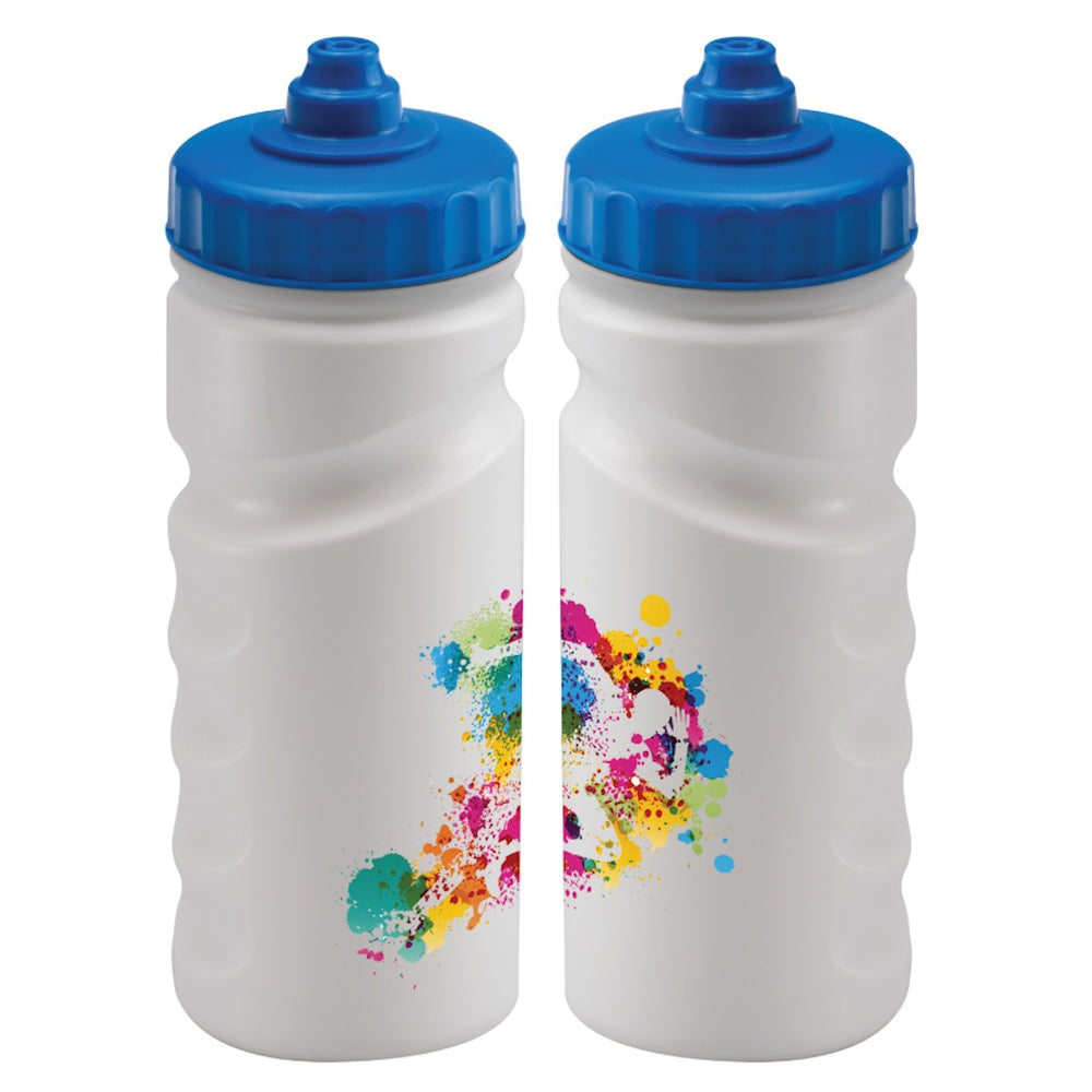 Marpley Finger Grip Full Colour Plastic Sports Bottle - 500ml