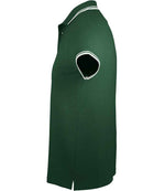 SOL'S Pasadena Tipped Cotton Piqué Polo Shirt Forest Green/White