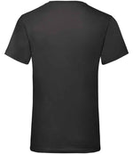 Fruit of the Loom V Neck Value T-Shirt Black