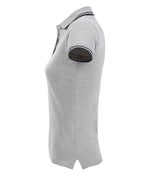 SOL'S Ladies Pasadena Tipped Cotton Piqué Polo Shirt Heather Grey/Navy