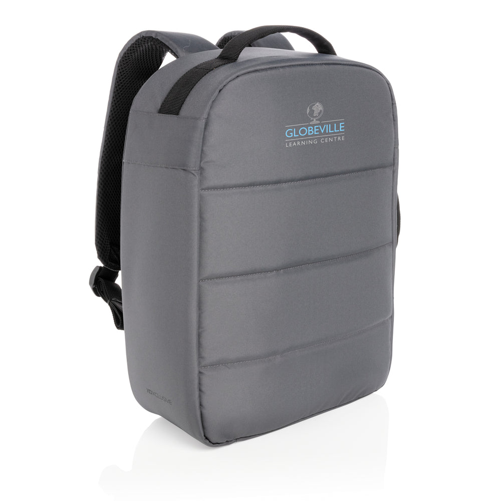 Branded Impact AWARE™ RPET anti-theft 15.6" laptop backpack