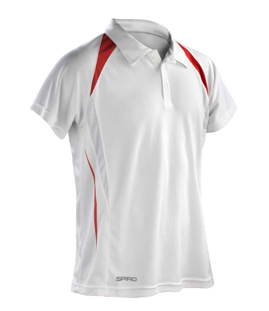 Spiro Team Spirit Polo Shirt White/Red