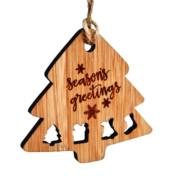 Branded Bamboo Christmas Decorations (UK Made)