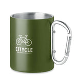 Branded Double wall metal mug 300 ml