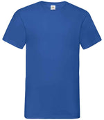 Fruit of the Loom V Neck Value T-Shirt Royal Blue