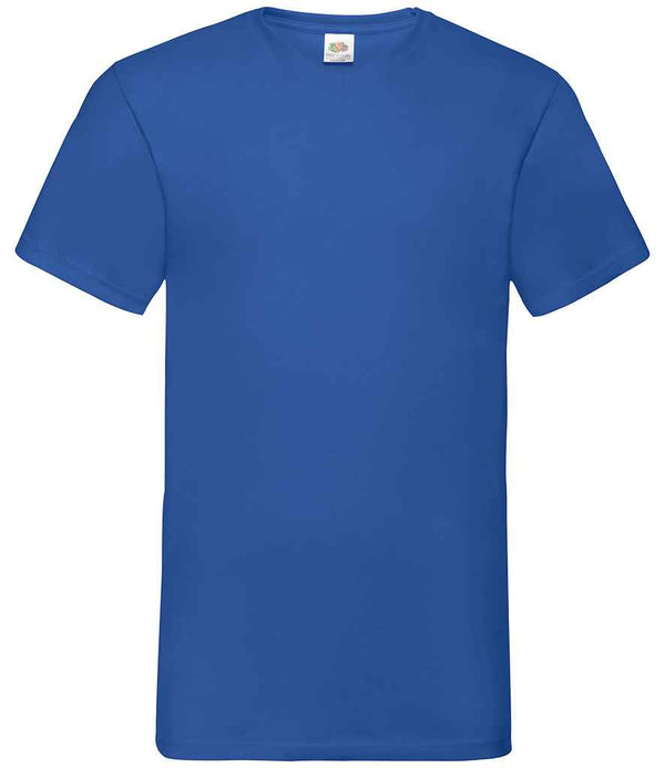 Fruit of the Loom V Neck Value T-Shirt Royal Blue