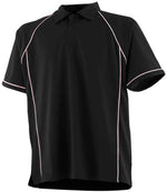 Finden + Hales Performance Piped Polo Shirt Black/White