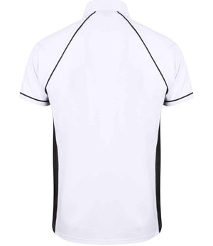 Finden + Hales Performance Piped Polo Shirt White/Black/Black