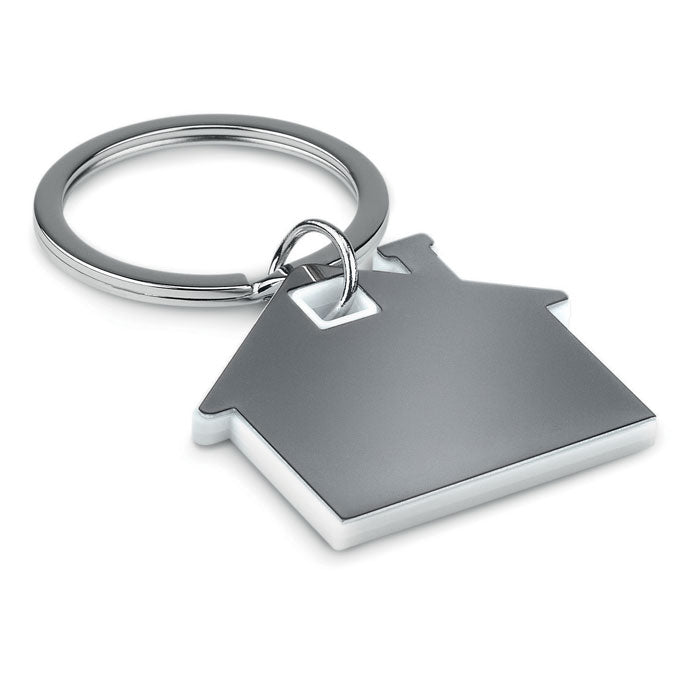 Branded House shape plastic key ring