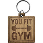 The Terren - Bamboo keyring (Square)