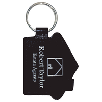 Real Leather House Shaped Keyfob