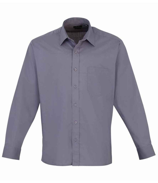 Premier Long Sleeve Poplin Shirt Steel