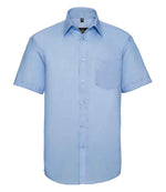 Russell Collection Short Sleeve Ultimate Non-Iron Shirt Bright Sky