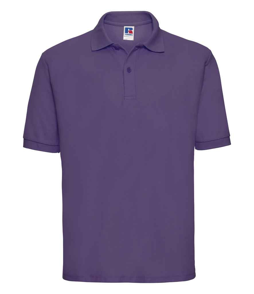 Russell Poly/Cotton Piqué Polo Shirt Purple