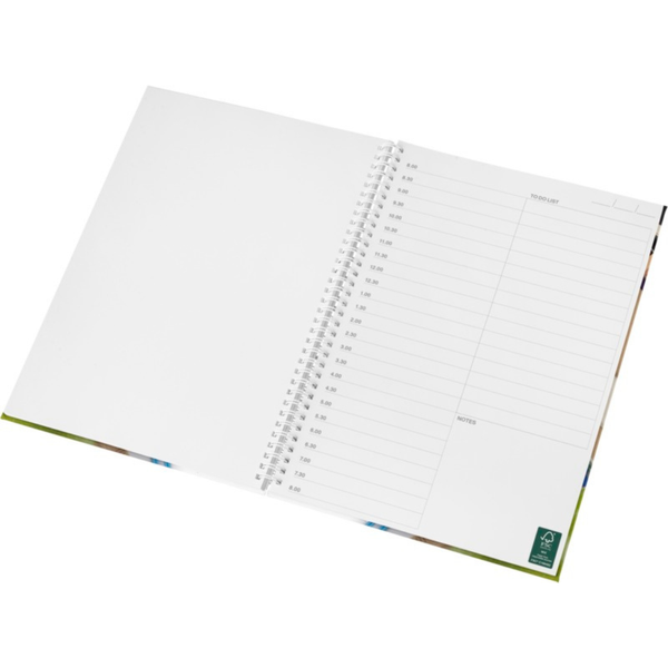 Branded Wire-o A4 notebook hard cover