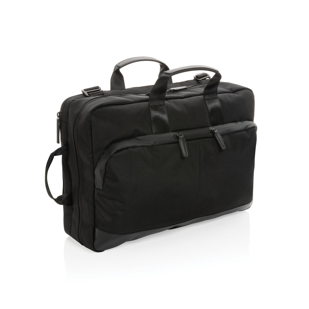 Branded Swiss Peak Aware™ executive 2-in-1 laptop backpack