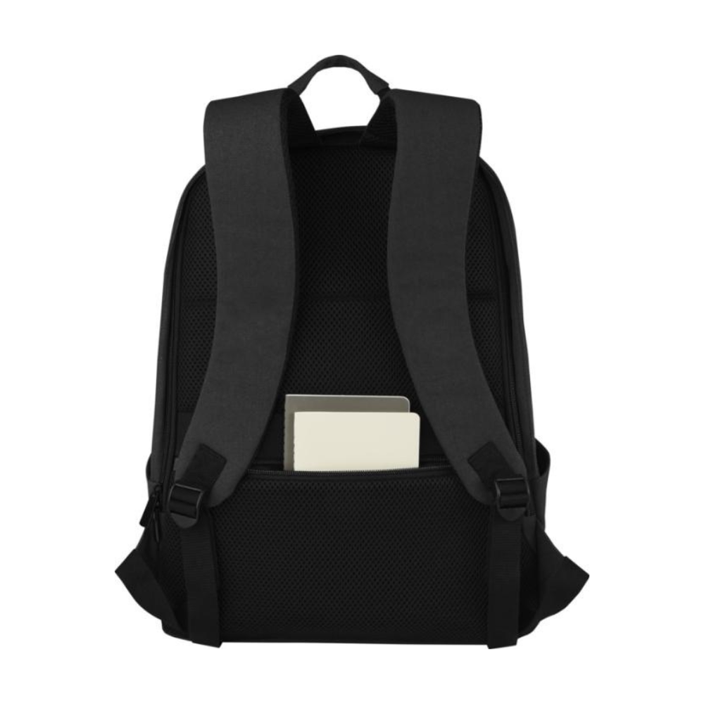 Branded Joey 15.6" GRS recycled canvas anti-theft laptop backpack 18L