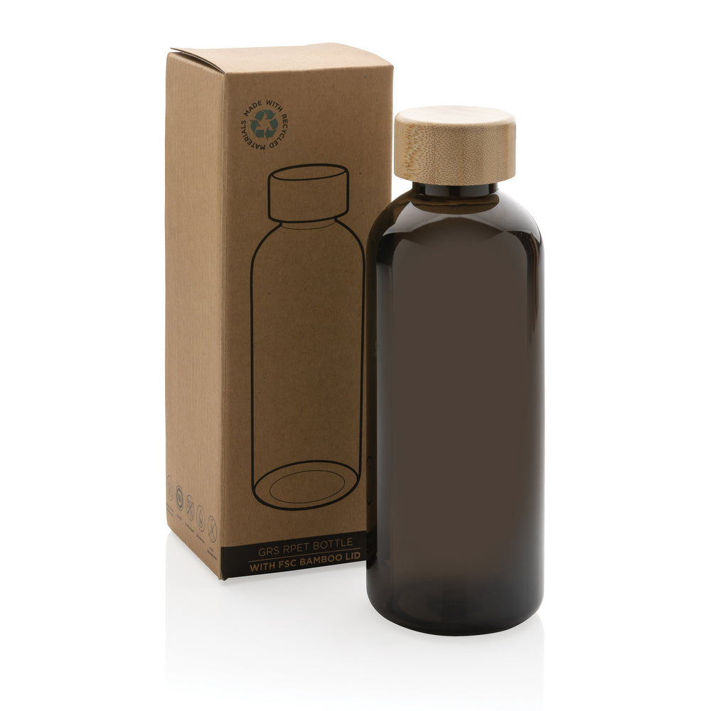 GRS RPET bottle with bamboo lid