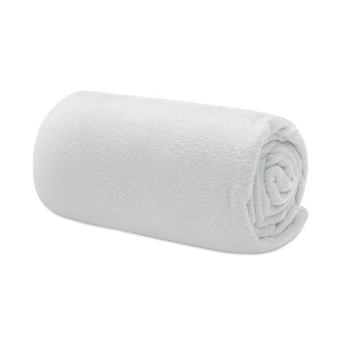 Branded RPET fleece travel blanket