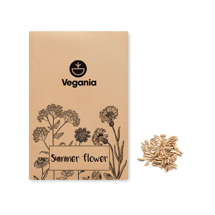 Branded Flowers mix seeds in envelope