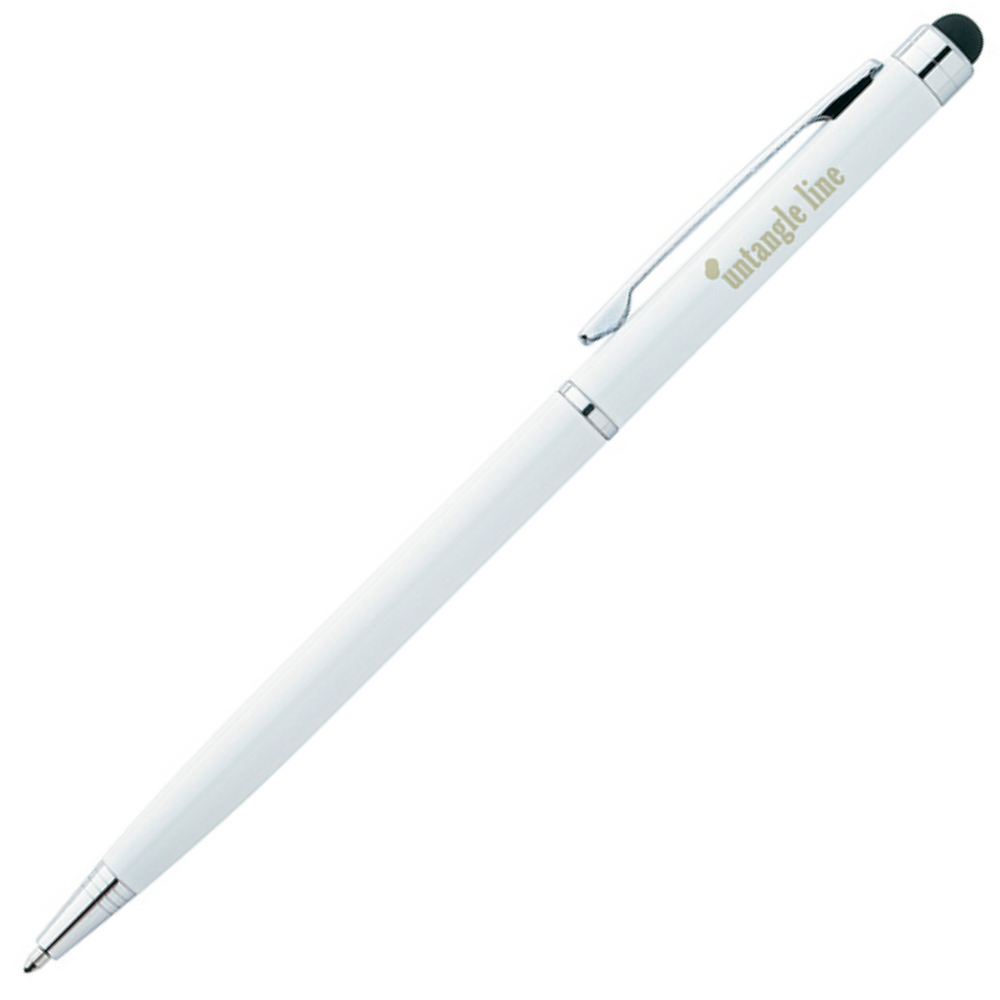 BIC® Sleek Stylus Pen White with Black Ink