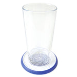 Disk Coaster Round White plastic coaster with trim