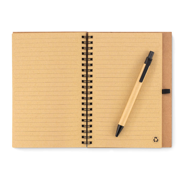 Branded Cork notebook with pen