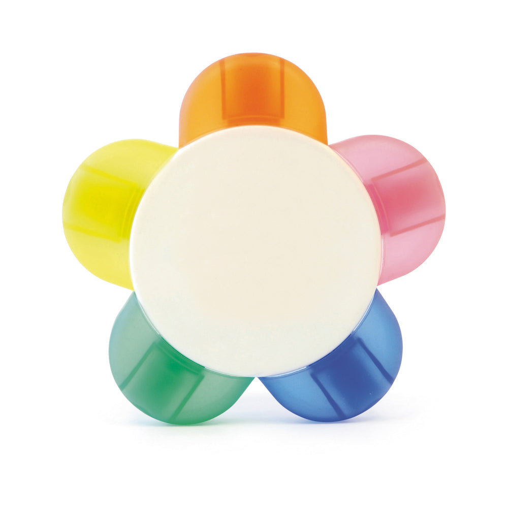 FLOWER highlighter with 5 diferent colours | Branded Highlighters
