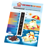 Temperature Gauge Card with Magnet and Adhesive Pad