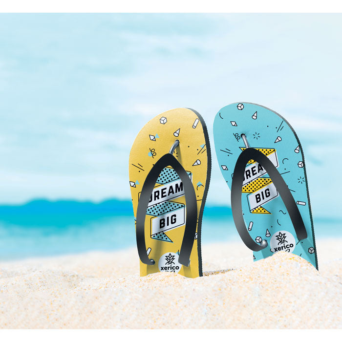 Branded Sublimation beach slippers L