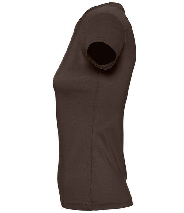 SOL'S Ladies Imperial Heavy T-Shirt Chocolate