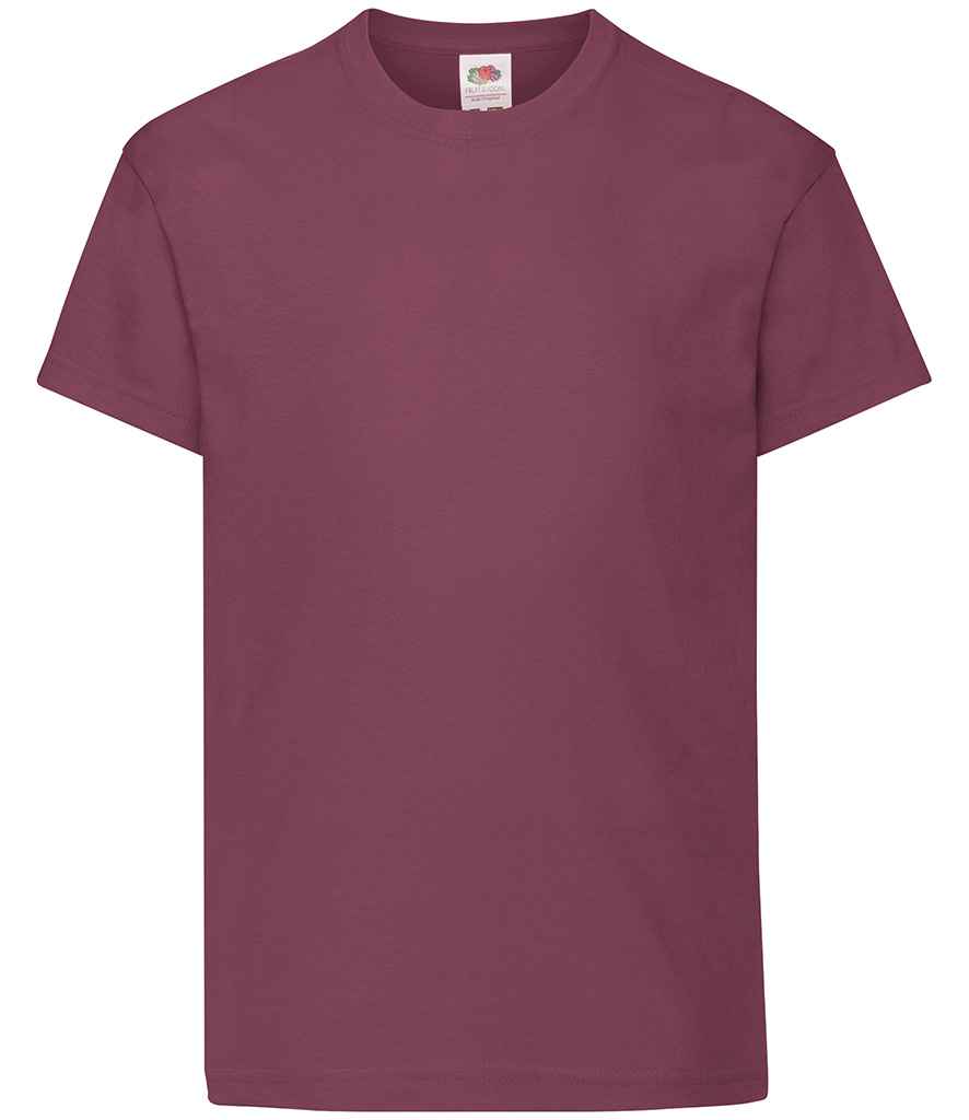 Fruit of the Loom Kids Original T-Shirt Burgundy