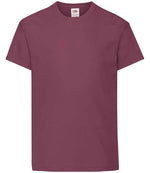 Fruit of the Loom Kids Original T-Shirt Burgundy