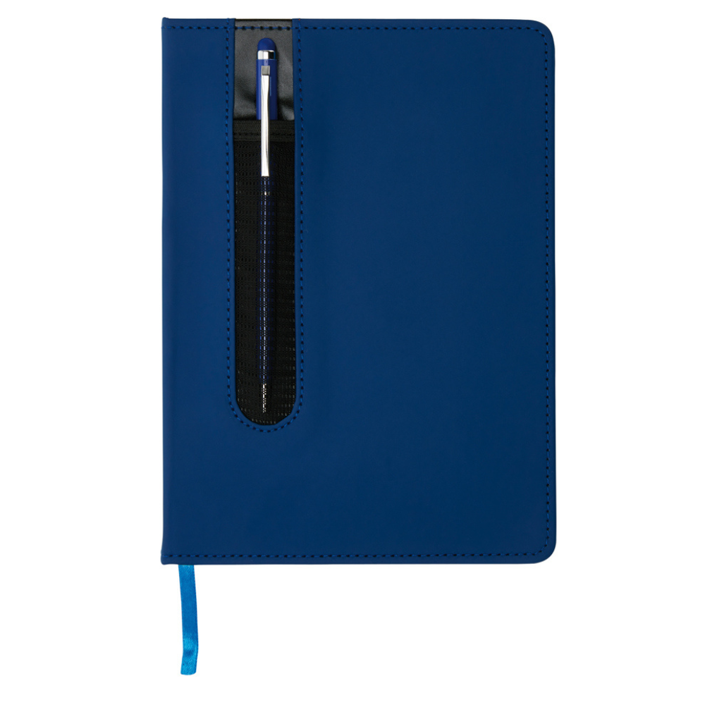 Branded Standard hardcover PU A5 notebook with stylus pen