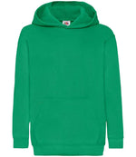 Fruit of the Loom Kids Classic Hooded Sweatshirt Kelly Green
