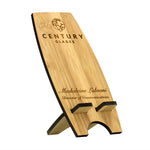 Curved Sided Bamboo Phone Stand