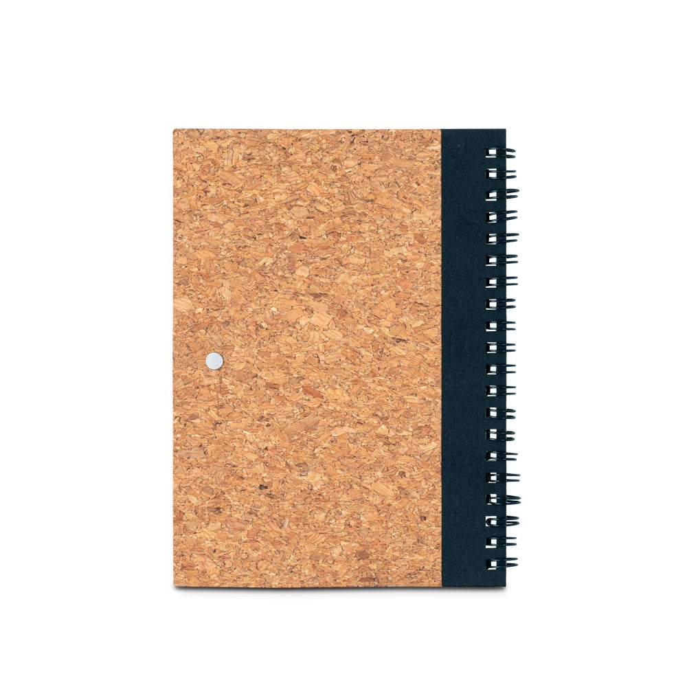 VICENTE. B6 notebook in cork and rPET with ballpoint pen