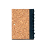 VICENTE. B6 notebook in cork and rPET with ballpoint pen