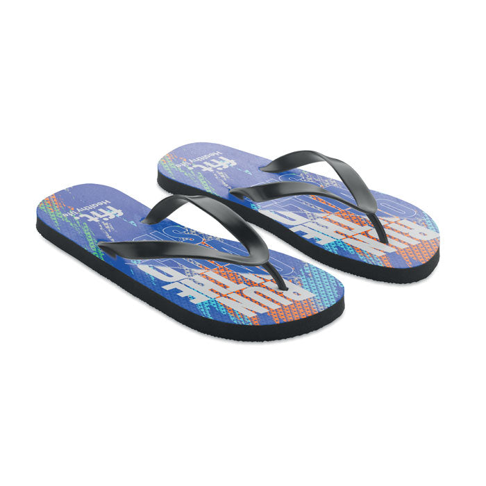Branded Sublimation beach slippers L