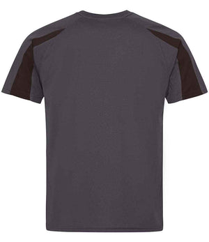 AWDis Cool Contrast Wicking T-Shirt Charcoal/Jet Black